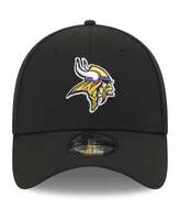 Men's New Era Black Minnesota Vikings Main 39THIRTY Flex Hat