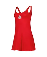 Women's ZooZatz Scarlet Ohio State Buckeyes Logo Scoop Neck Dress