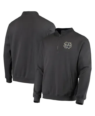 Men's Colosseum Charcoal Notre Dame Fighting Irish Tortugas Logo Quarter-Zip Jacket