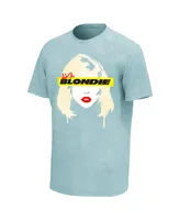 Men's Light Green Distressed Blondie Spray Washed Graphic T-shirt