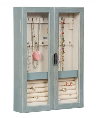 Mele & Co Leia Hanging Jewelry Cabinet in Finish