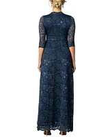 Women's Maria Lace A-Line Evening Gown with Pockets