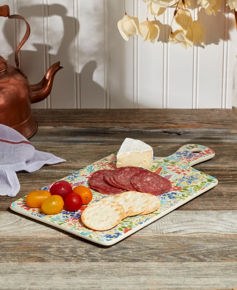 Tabletops Gallery Spring Bliss Paddle-Style Cheese Board
