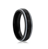 Metallo & Silver 6mm Tungsten Ring