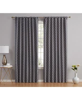 Hlc.me Franklin Moroccan 100% Complete Blackout Thermal Insulated Energy Savings Heat/Cold Blocking Back Tab Rod Pocket Curtain Drapery for Bedroom