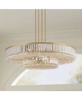 Stiffel Ella Soft Gold Chandelier Lighting 40 1/4" Wide Modern 2-Tier Frame Clear Crystal 16