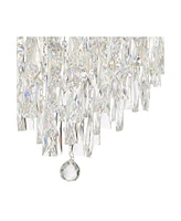 Vienna Full Spectrum Villette Luxury Close to Ceiling Light Semi-Flush Mount Fixture Led Chrome 19 3/4" Wide Chandelier Style Clear Crystal for House