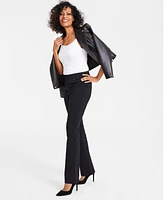 I.n.c. International Concepts Petite High-Rise Flare Pants, Created for Macy's