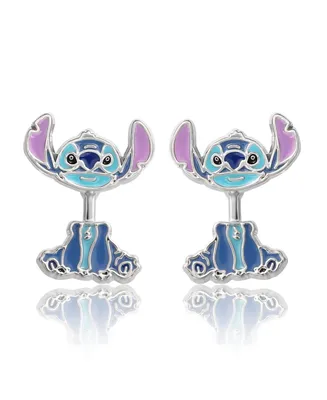 Disney Lilo and Stitch Blue Enamel Stitch Stud Earrings