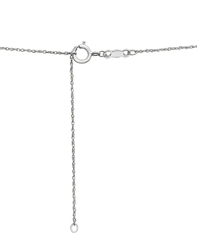 Diamond Open Heart Pendant Necklace (1/2 ct. t.w.) 14k Gold, 18" + 2" extender