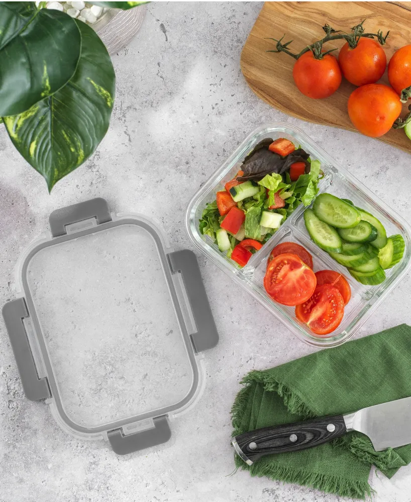 JoyJolt Glass Meal Prep Containers -Compartments