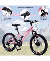 Simplie Fun Mountain Bike For Girls And Boys Mountain 20 Inch Shimano 7-Speed Bike