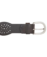 Lucky Brand Women's Perforated Scalloped Edge Leather Belt