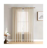 Hlc.me 2 Pack Sheer Voile Window Curtain Sheer Panels