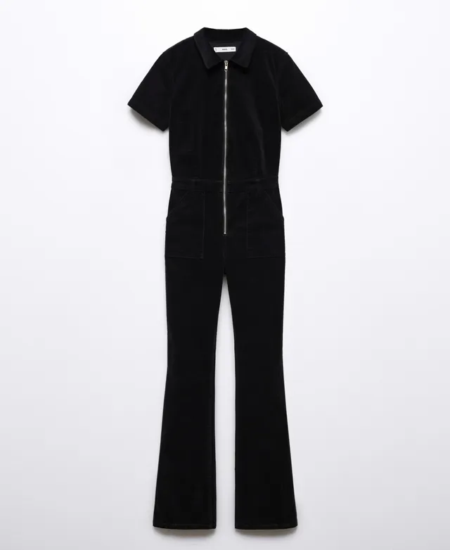 Velour Zip Up Hooded Jumpsuit