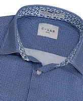 C-lab Nyc Men's Slim-Fit Mini-Check Dress Shirt