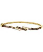 Le Vian Ombre Chocolate Ombre Diamond & Vanilla Diamond Bangle Bracelet (1-1/4 ct. t.w.) in 14k Gold