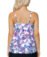 Island Escape Women's Capetown Paisley Underwire Tankini Top, Created for Macy's