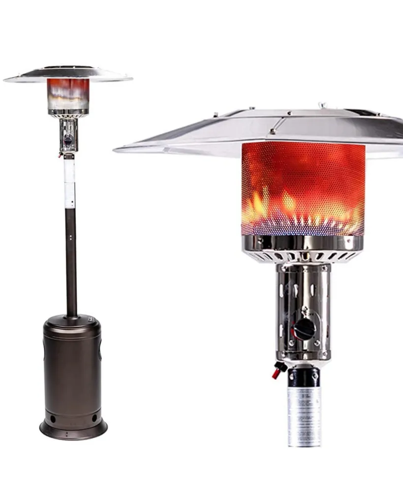 Simplie Fun Outdoor Patio Propane Heater With Portable Wheels 47,000 Btu 88 Inch Standing Gas Outside Hea