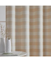Hlc.me Hilltop Buffalo Check Textured Light Filtering Grommet Lightweight Window Curtains Drapery for Bedroom, Dining Room & Living Room