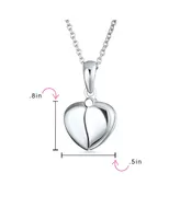 Bling Jewelry Delicate Saying Best Friends Bff Angel Wing Heart Shape Locket Necklace Pendant For Women Sterling Silver