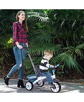 4-in-1 Detachable Baby Stroller Tricycle with Round Canopy