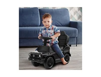 3-In-1 Ride on Push Car Mercedes Benz Stroller Sliding with Canopy