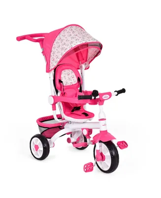 4-in-1 Detachable Baby Stroller Tricycle with Round Canopy