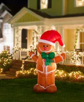 Glitzhome 8' Lighted Inflatable Gingerbread Man Decor