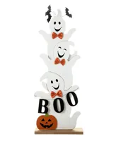 Glitzhome 37.5" H Halloween Wooden Stacked Ghost Porch Decor