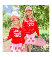Sweet Wink Little and Big Girls Apple Picking Crew Sweatshirt