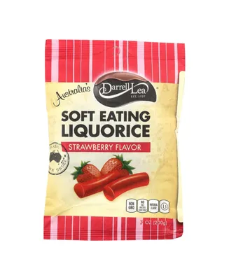 Darrell Soft Eating Liquorice - Strawberry - Case of 8 - 7 oz.