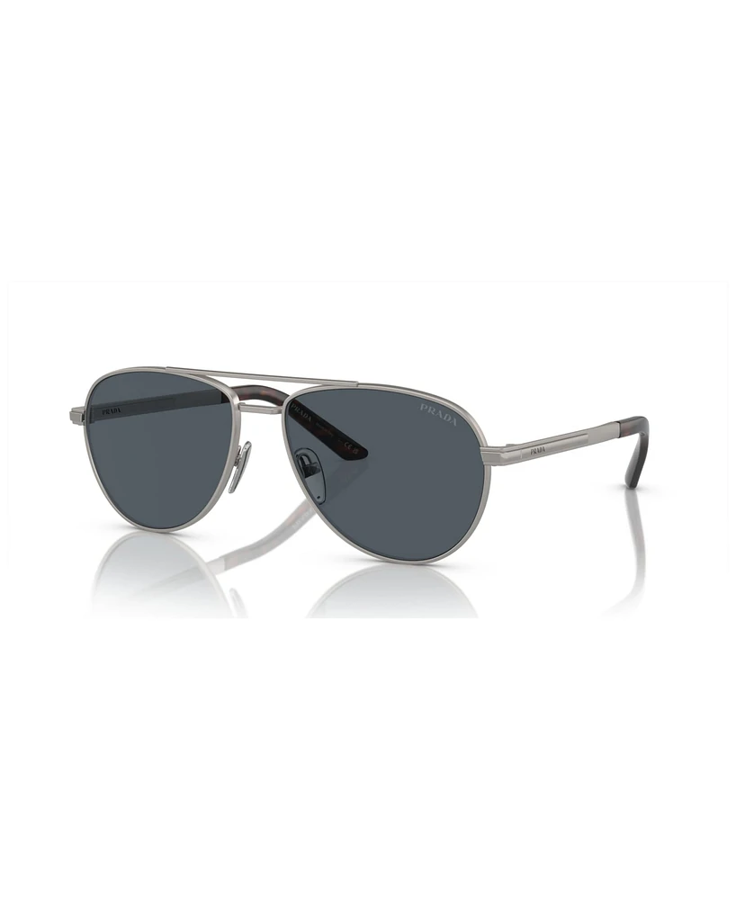 Prada Iconic Plaque Pilot Men's Sunglasses