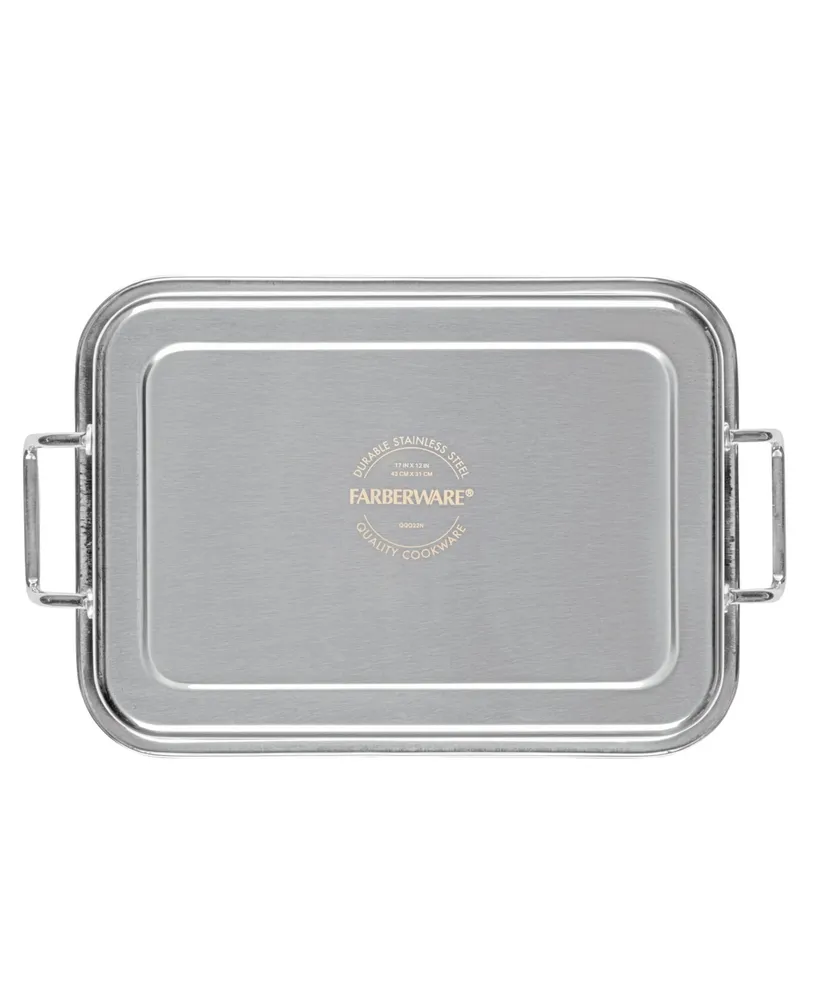 Farberware Classic Series Stainless Steel 17" x 12.25" Roaster with Rack