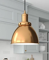 Hudson & Canal Madison 8" Metal Shade Wide Pendant