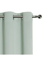 Kate Aurora Hotel Living 2 Pack 100% Blackout Grommet Top Sage Green Curtain Panels