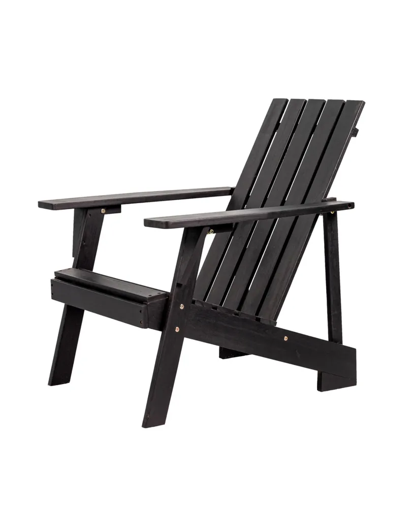 Irving Outdoor Patio Modern Acacia Wood Adirondack Chair