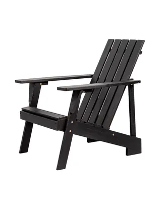 Irving Outdoor Patio Modern Acacia Wood Adirondack Chair