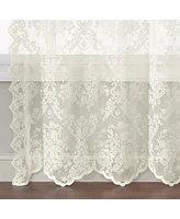 Kate Aurora Shabby Chic Lace Single Curtain Panel With An Attached Valance - 52 in. W x 84 L, White