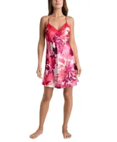 Linea Donatella Women's Greer Printed Satin Charmeuse Chemise