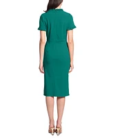 Maggy London Women's Ruffled-Trim Sheath Dress