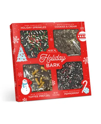 Astor Chocolate Holiday Bark Sampler Gift 4 Pieces