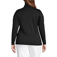 Lands' End Plus Lightweight Jersey Skimming Long Sleeve Turtleneck