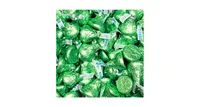 Just Candy Kiwi Green Hershey's Kisses Candy Milk Chocolates 90ct bag