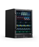 Newair 24" Built-in 177 Can Beverage Fridge in Stainless Steel with Precision Temperature Controls and Adjustable Shelves