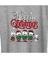 Air Waves Trendy Plus Snoopy Christmas Carol Graphic T-shirt