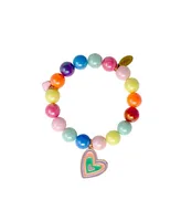 Girl's Bright Gum Ball Rainbow Unicorn Bracelet Set