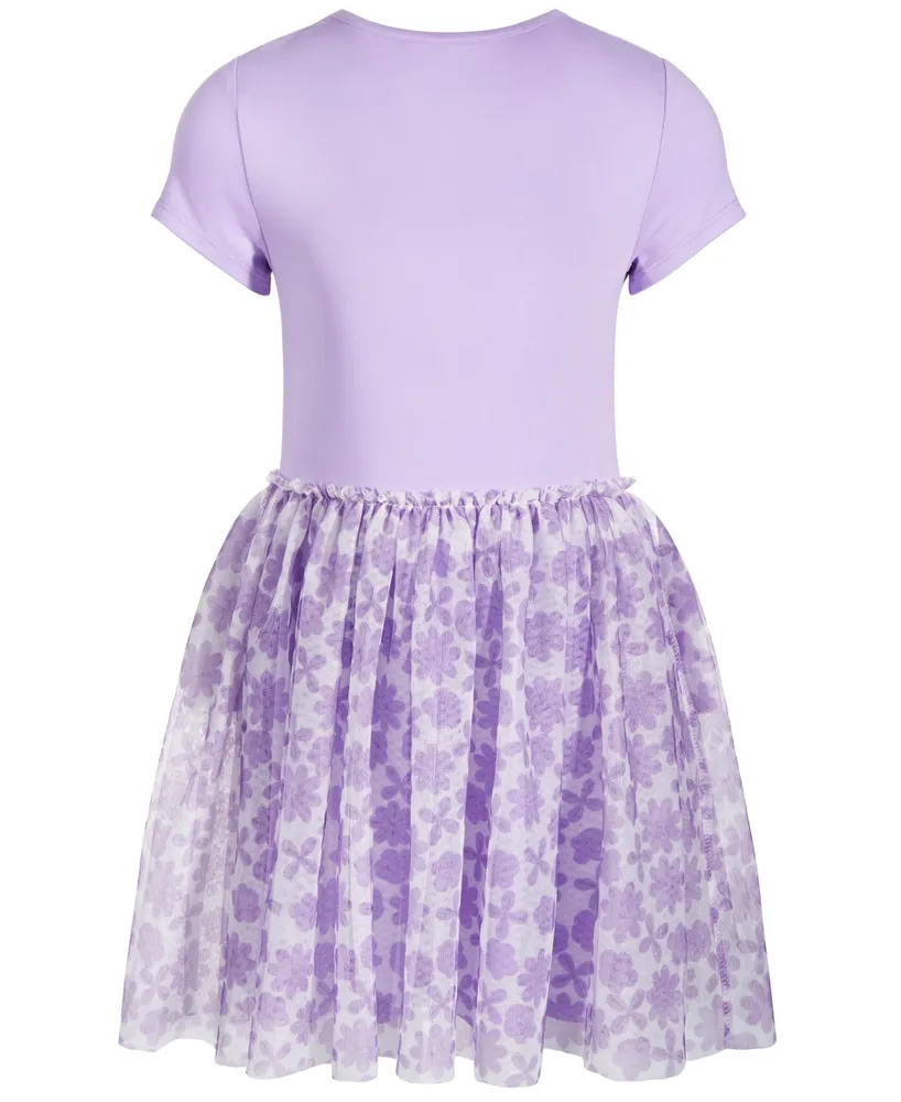 Epic Threads Toddler & Little Girls Short-Sleeve Happy Flower Tulle Dress, Created for Macy's