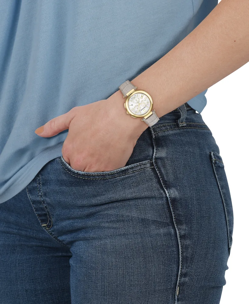 Salvatore Ferragamo Women's Swiss Chronograph Legacy Leather Strap Watch 40mm