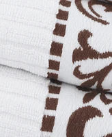 Superior Athens Cotton with Greek Scroll and Floral Pattern Assorted, 6 Piece Bath Towel Set